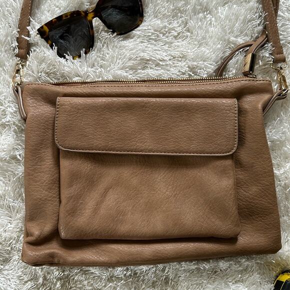 Shiraleah faux leather crossbody tan - Picture 1 of 10